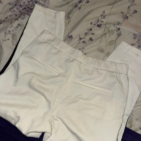 Zara White Trousers crop pants - Picture 2 of 4